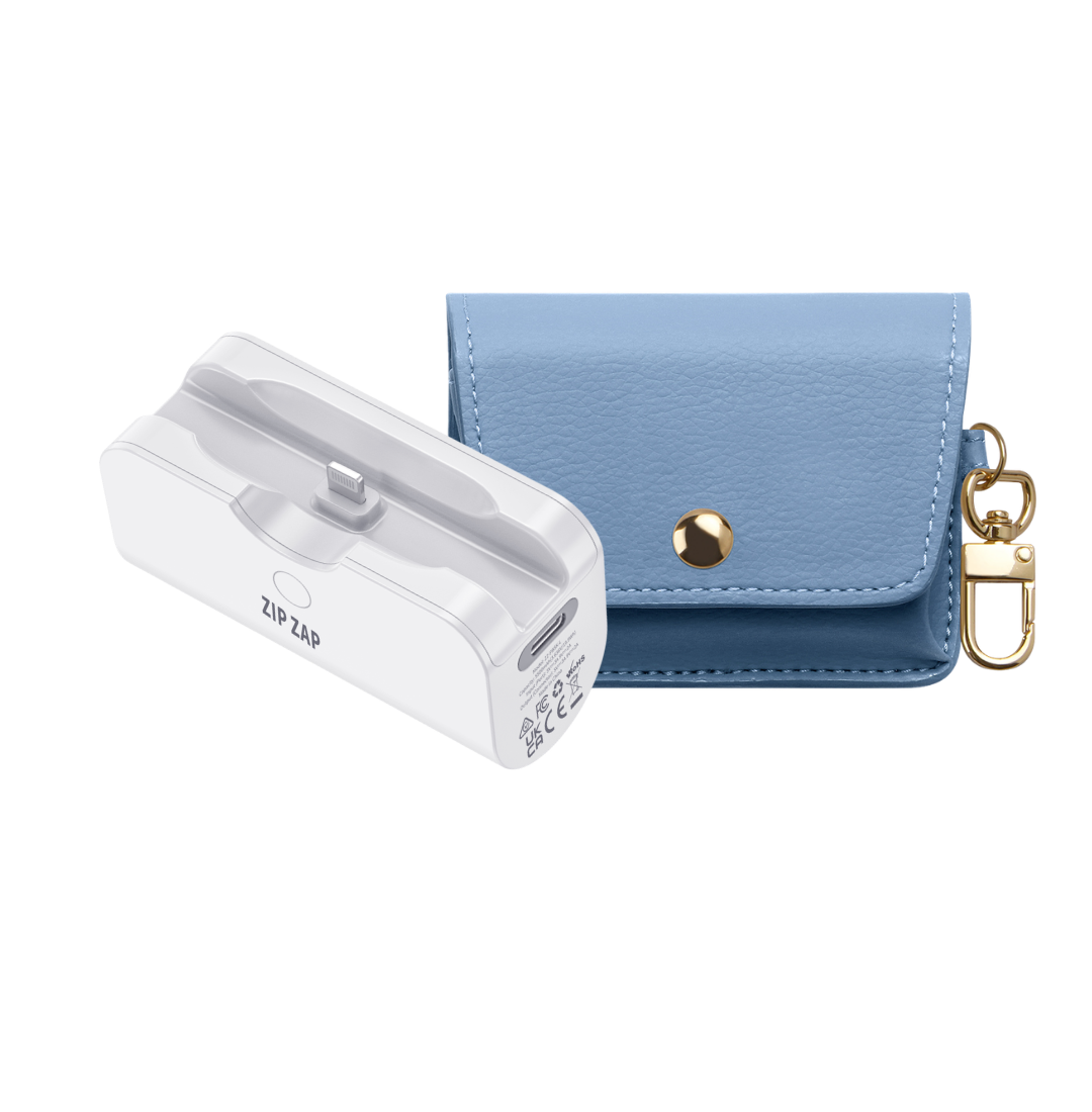 Daily Carry Pack, Zip Zap Plus Gen 3 Lightning with the Sky Blue Travel Pouch